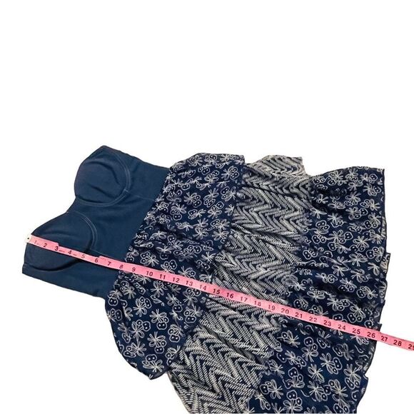 Olsenboye Denim Strapless Bustier Dress with Layers - M - Picture 15 of 16